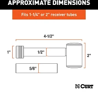 CURT .5 in Hitch Lock with .625 in Adapter                                                                                      