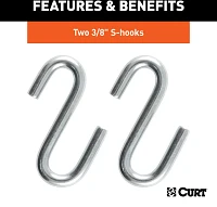 CURT 48 in Safety Chain with 2 S-Hooks