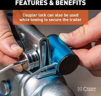 CURT Universal Tri-Ball Trailer Coupler Lock                                                                                    