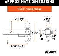 CURT Multi-Ball Mount with Hook                                                                                                 