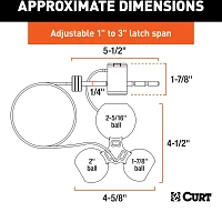 CURT Universal Tri-Ball Trailer Coupler Lock                                                                                    