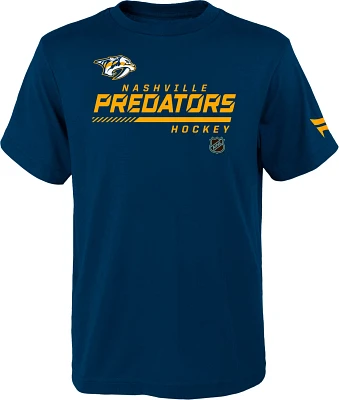 Outerstuff Boys' Nashville Predators Authentic Pro Short Sleeve T-shirt                                                         