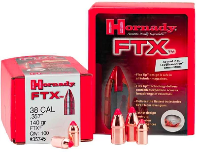 Hornady FTX 35 Caliber 165-Grain Reloading Bullets                                                                              