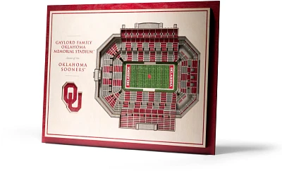 YouTheFan University of Oklahoma StadiumViews 3-D Wall Art                                                                      