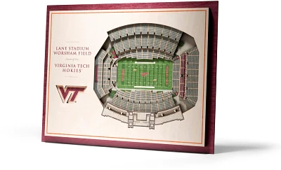 YouTheFan Virginia Tech 5-Layer Stadium Views 3-D Wall Art                                                                      