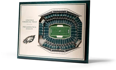 YouTheFan Philadelphia Eagles 5-Layer StadiumViews 3-D Wall Art                                                                 