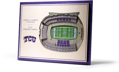 YouTheFan Texas Christian University 5-Layer Stadium Views 3-D Wall Art                                                         