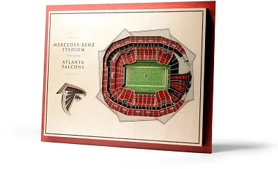 YouTheFan Atlanta Falcons 5-Layer StadiumViews 3-D Wall Art                                                                     