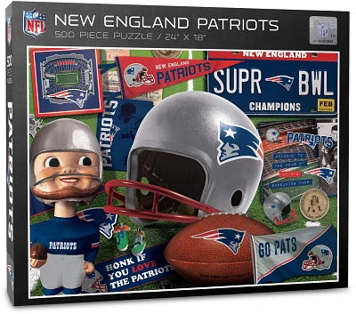 YouTheFan New England Patriots Retro Series 500-Piece Puzzle                                                                    