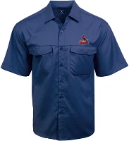 Antigua Men's St. Louis Cardinals Game Day Woven Fishing Shirt