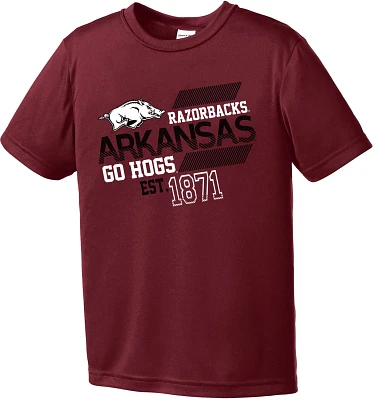 Image One Boys' University of Arkansas Offsides Competitor Short Sleeve T-shirt                                                 