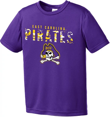 Image One Boys' East Carolina University Digital Camo Mascot Competitor Short Sleeve T-shirt