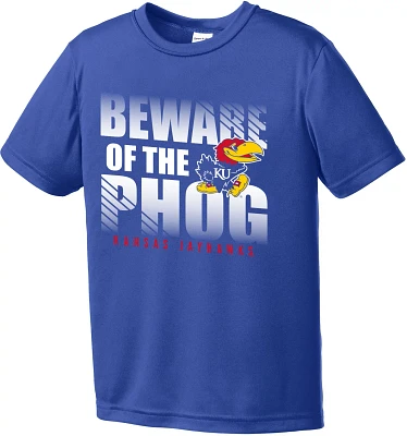 Image One Boys' University of Kansas Fear Competitor Short Sleeve T-shirt                                                       