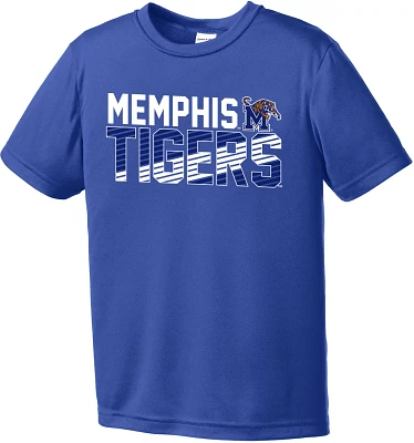 Image One Boys' University of Memphis Diagonal Competitor Short Sleeve T-shirt                                                  