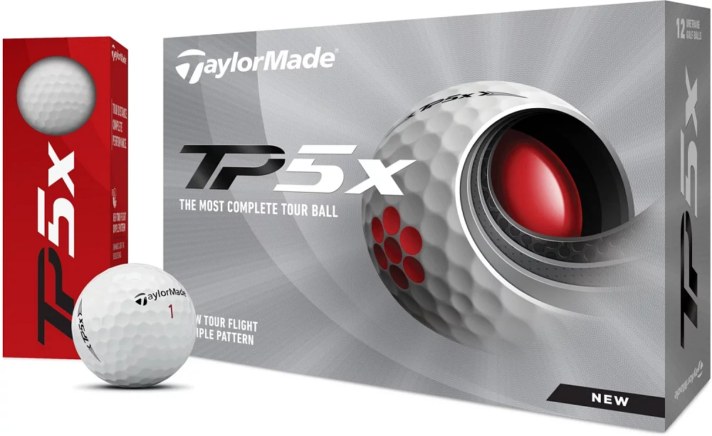 TaylorMade 2021 TP5x Golf Balls 12-Pack