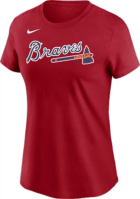 Nike Women's Atlanta Braves Wordmark Short Sleeve T-shirt                                                                       