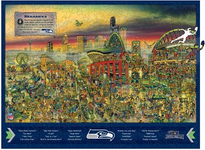 YouTheFan Seattle Seahawks Wooden Journeyman Puzzle                                                                             