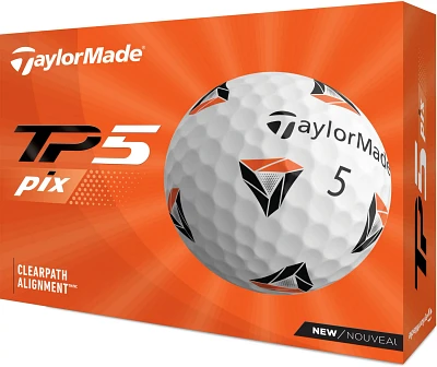 TaylorMade 2021 TP5 PIX Golf Balls 12-Pack                                                                                      