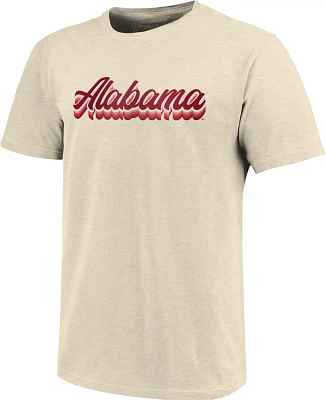 Image One Women's University of Alabama Tricolor Script Triblend Short Sleeve T-shirt