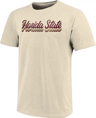 Image One Women's Florida State University Tricolor Script Triblend Short Sleeve T-shirt