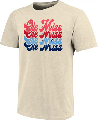 Image One Women's University of Mississippi Expanded Script Triblend Short Sleeve T-shirt                                       