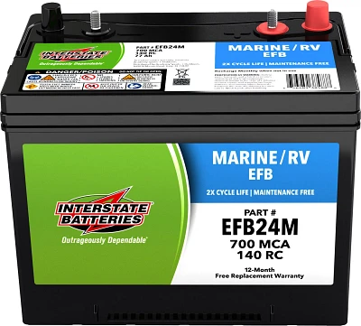 Interstate Batteries Deep Cycle Group 24 EFB Battery                                                                            