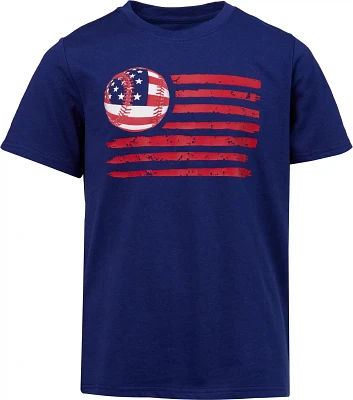 BCG Boys' Americana Baseball Flag Graphic Short Sleeve T-shirt