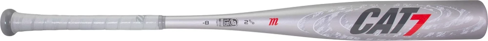 Marucci Adults’ CAT7 Silver Senior League Baseball Bat (-5)                                                                   