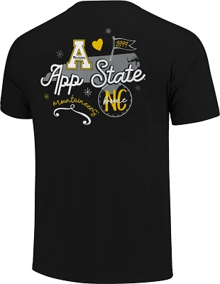 Image One Women's Appalachian State University Comfort Color Doodles T-shirt