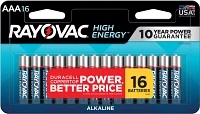 Rayovac High Energy Alkaline AAA Batteries 16-Pack                                                                              