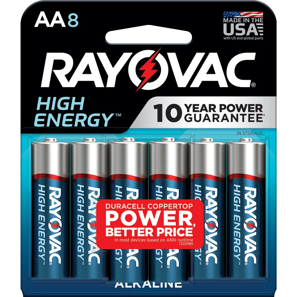 Rayovac High Energy Alkaline AA Batteries -Pack