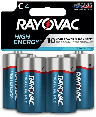 Rayovac C HIGH ENERGY Alkaline Batteries 4-Pack                                                                                 