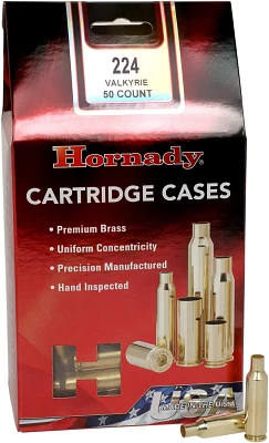 Hornady 224 Valkyrie Reloading Rifle Cartridge Cases 50-Pack                                                                    