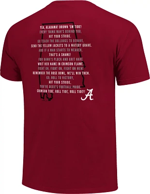 Image One Men's University of Alabama Fight Song State Overlay T-shirt