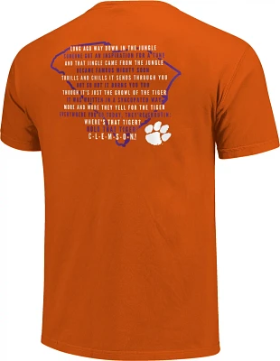 Image One Men's Clemson University Fight Song State Overlay T-shirt                                                             