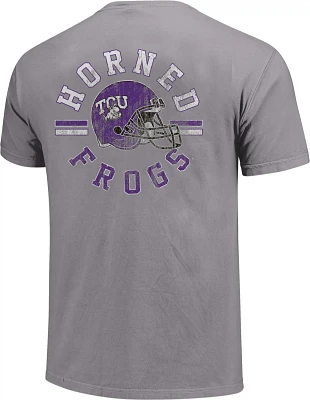 Image One Men's Texas Christian University Helmet Arch Short Sleeve T-shirt