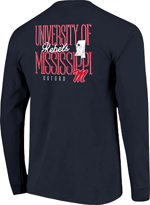 Image One Men's University of Mississippi Comfort Color Tall Type Long Sleeve T-shirt