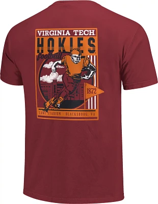 Image One Men's Virginia Tech Comfort Color Retro Poster & Stadium Short Sleeve T-shirt