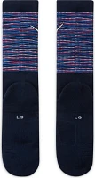 Nike Elite Basketball Pattern Arch Bands Support Crew Socks