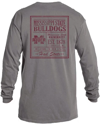 Image One Men's Mississippi State University Comfort Color Vintage Poster Long Sleeve T-shirt                                   