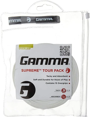 Gamma Supreme Overgrip 15-Piece Tour Pack                                                                                       