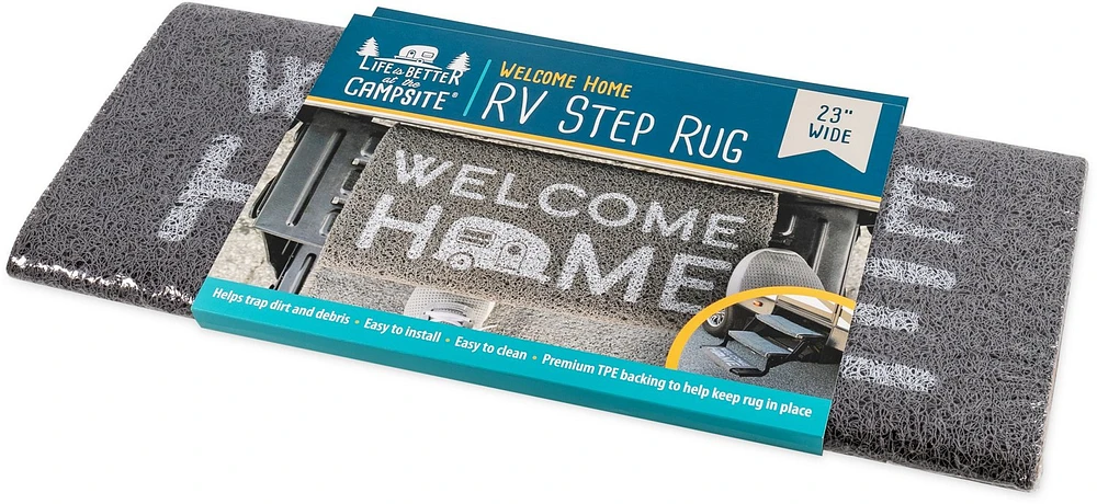 Camco Life is Better at the Campsite Wraparound RV Step Rug                                                                     