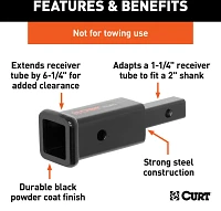 CURT Receiver Tube Adapter                                                                                                      