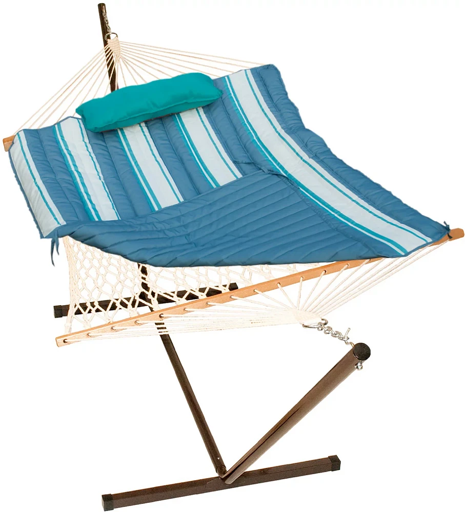 Algoma Cotton Rope Hammock Stand, Pad and Pillow Combination