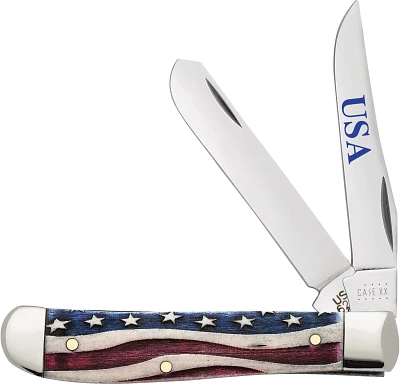 WR Case & Sons Cutlery Co Star Spangled Banner Mini Trapper                                                                     