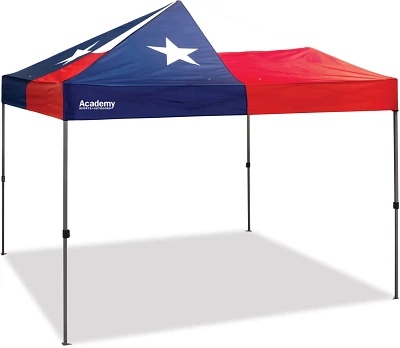 Academy Sports + Outdoors 10 ft x 10 ft One Push Straight Leg Texas Flag State Canopy                                           