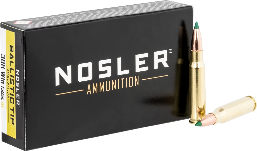 Nosler Ballistic Tip 308 WIN 150-Grain Rifle Ammunition                                                                         