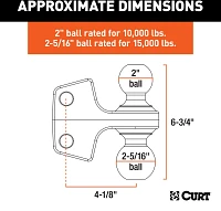 CURT Replacement Rebellion XD 15,000 lb Dual Ball                                                                               