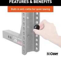 CURT 13,000 lb Adjustable Channel Mount with 2-5/16 in Ball and Pintle                                                          