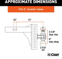 CURT 14,000 lb Adjustable Channel Mount with Dual Ball                                                                          